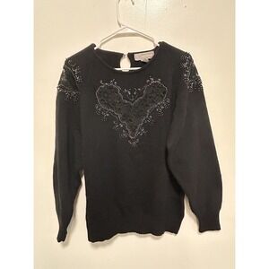Vintage C C Courtenay Women's Black Sweater Size L